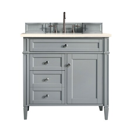 James Martin Vanities Brittany 36in Single Vanity, Urban Gray w/ 3 CM Eternal Marfil Quartz Top 650-V36-UGR-3EMR